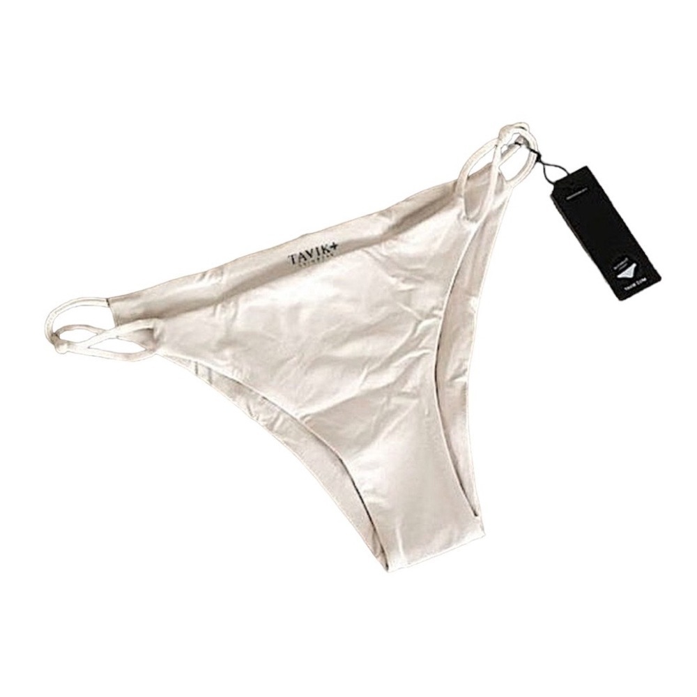Tavik Asher Double Band Side Tapioca Bikini Bottoms Size L NWT